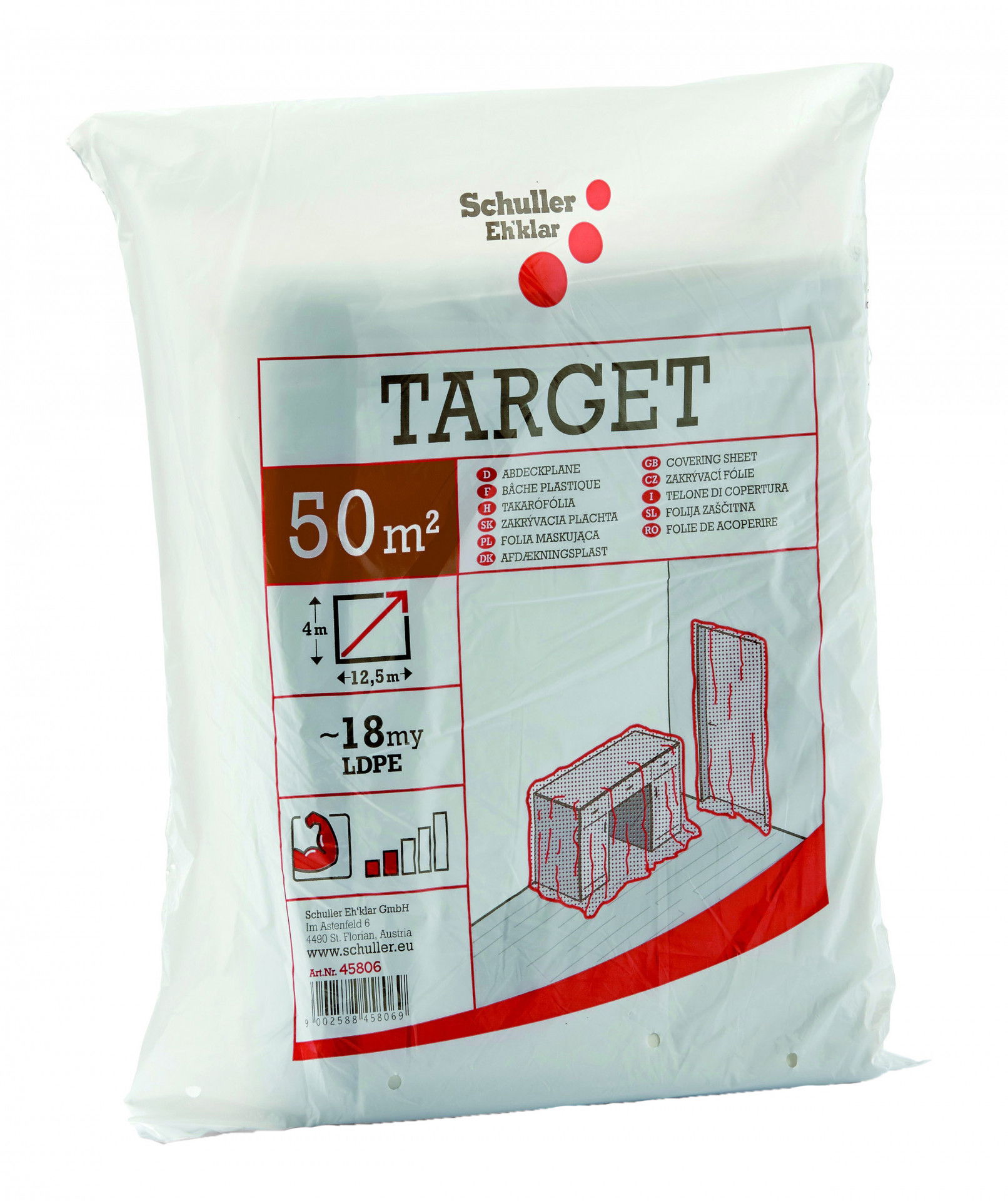 Schuller TARGET S18 takarófólia, LDPE, áttetsző, opálos, 18 my, 4 m x 12.5 m termék fő termékképe