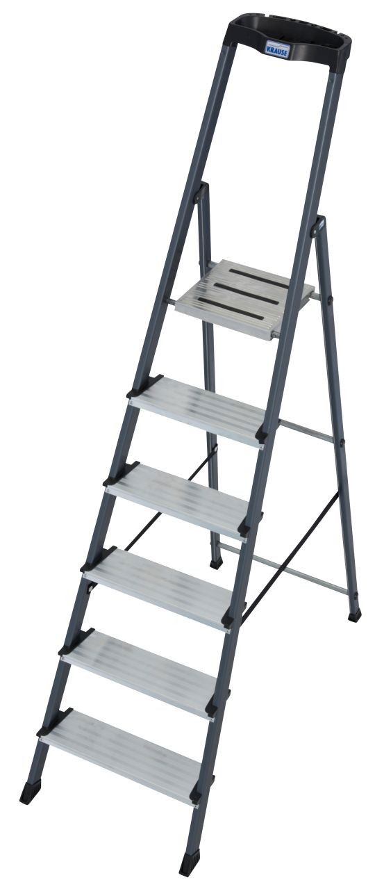 Krause MONTO Securo egy oldalon járható lépcsőfokos állólétra, eloxált, 6 fokos termék fő termékképe