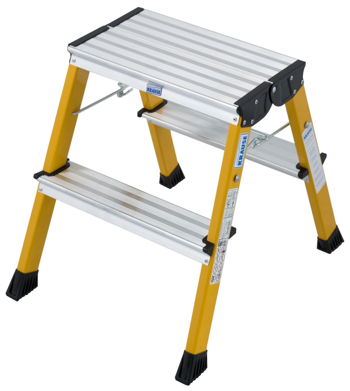 Krause MONTO Rolly gurítható, két oldalon járható összecsukható fellépő, sárga, 2x2 fokos termék fő termékképe