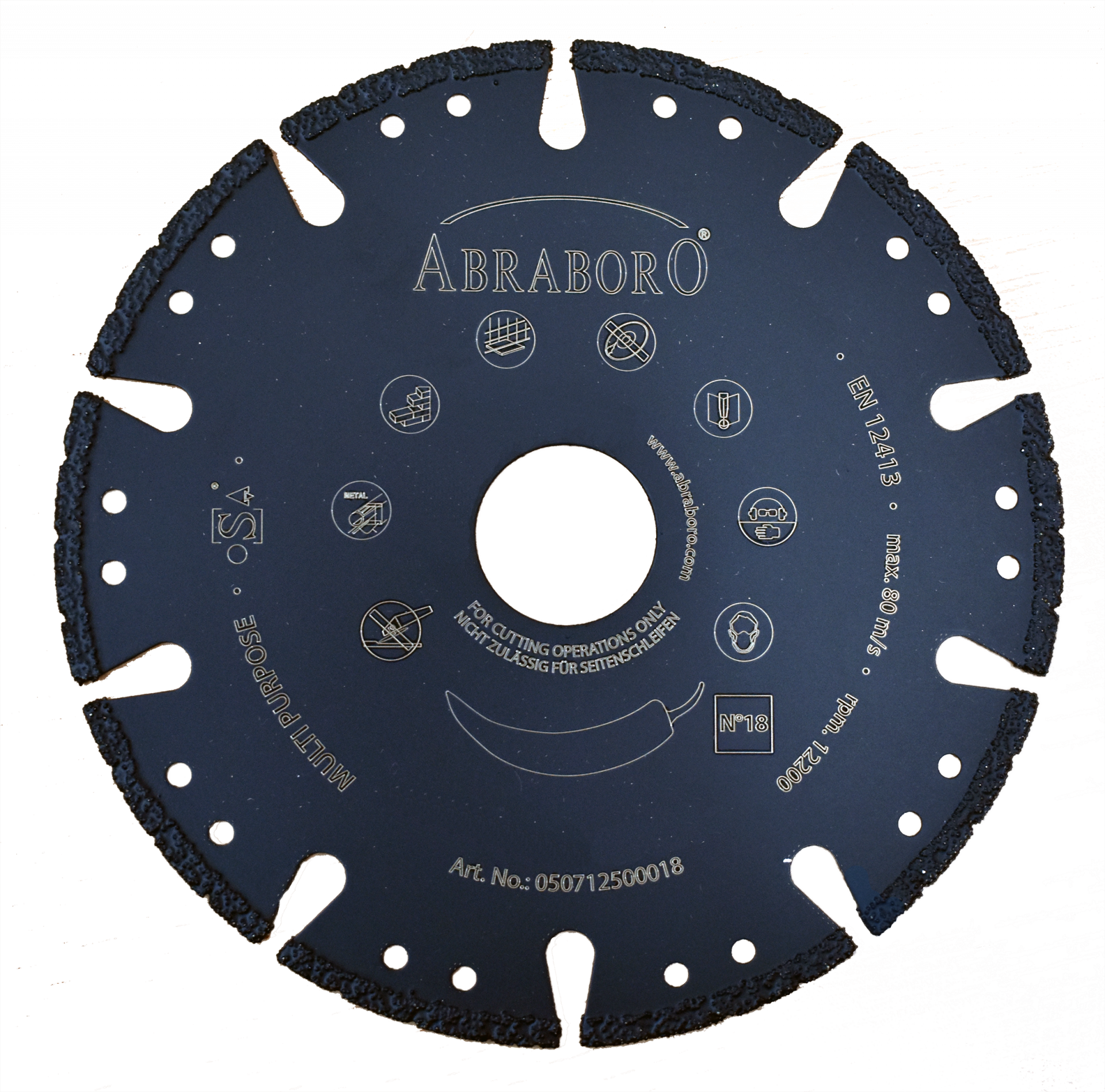 Abraboro 230 x 22.23 mm No.18 univerzális gyémánttárcsa termék fő termékképe
