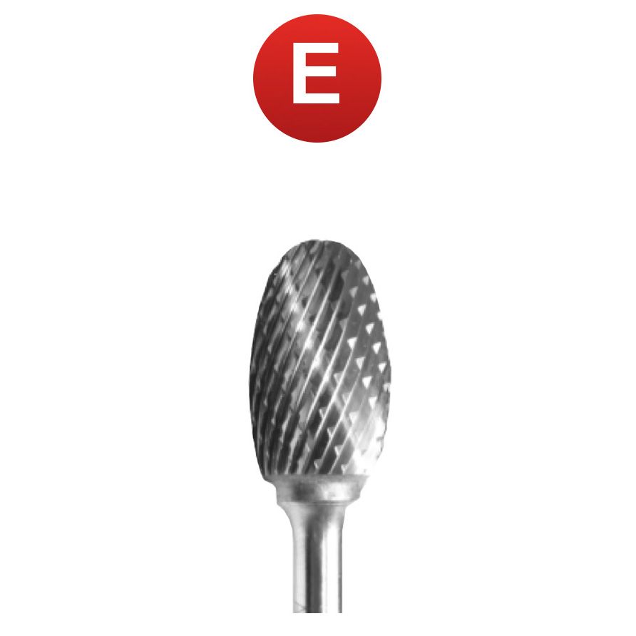 Abraboro 10 x 170/20 mm E alakú keményfém turbómaró kereszt fogazással, hosszú kivitel termék fő termékképe