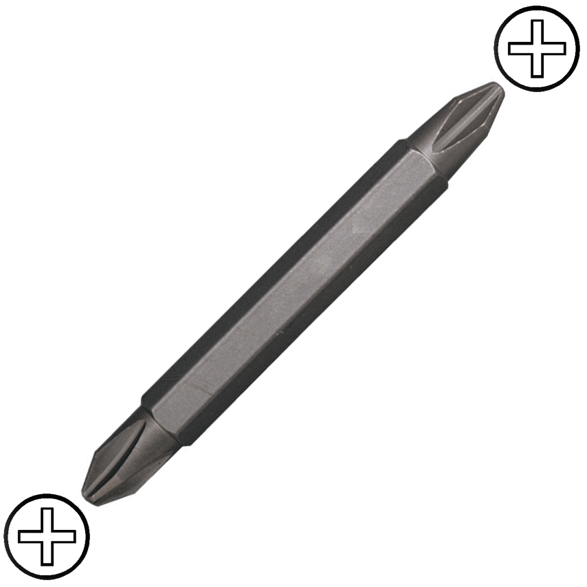 KENNEDY Kereszthornyos No.2 és No.3 kétvégű csavarhúzó bit 1/4" hatszög befogással, 60 mm termék fő termékképe