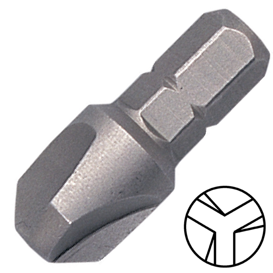 KENNEDY No.8 Tri-Wing csavarbehajtó bit 1/4" hatszög illesztéssel, 25 mm termék fő termékképe