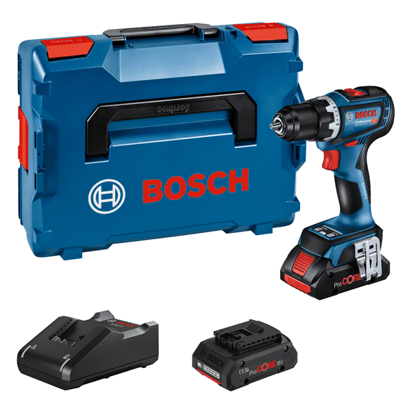 Bosch GSR 18V-90 C akkus fúró-csavarozó (2 x 4.0 Ah ProCORE Li-ion akkuval, GCY 42 Bluetooth Low Energy modullal, L-BOXX-ban) termék fő termékképe